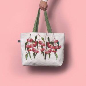 Bell Art canvas tote