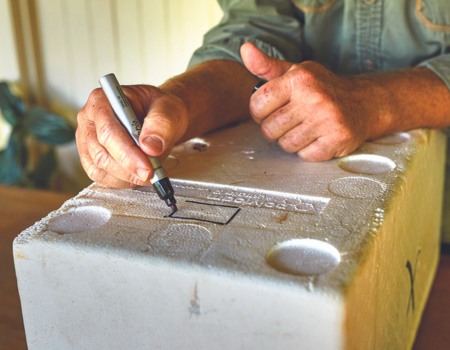 Polystyrene box for worm farm