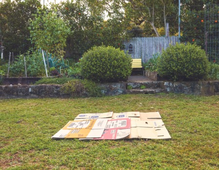 Cardboard for making a compost bay