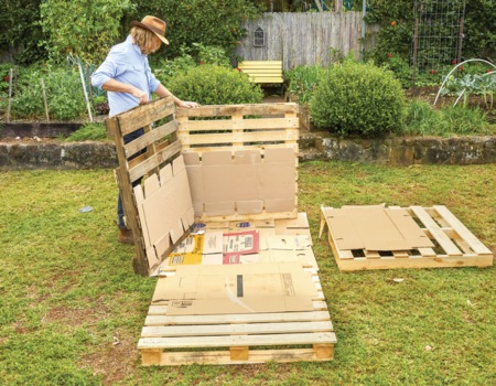 Pallets for making a compost bay