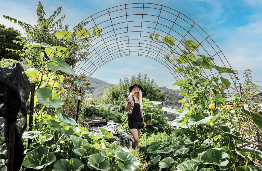 Hannah Moloney growing fruit and vegetables