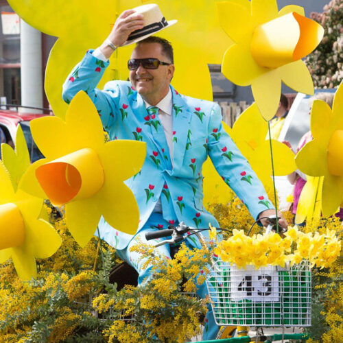 Kyneton Daffodil and Arts Festival Winning bicycle entry, kyneton Daffodil & Arts Festival