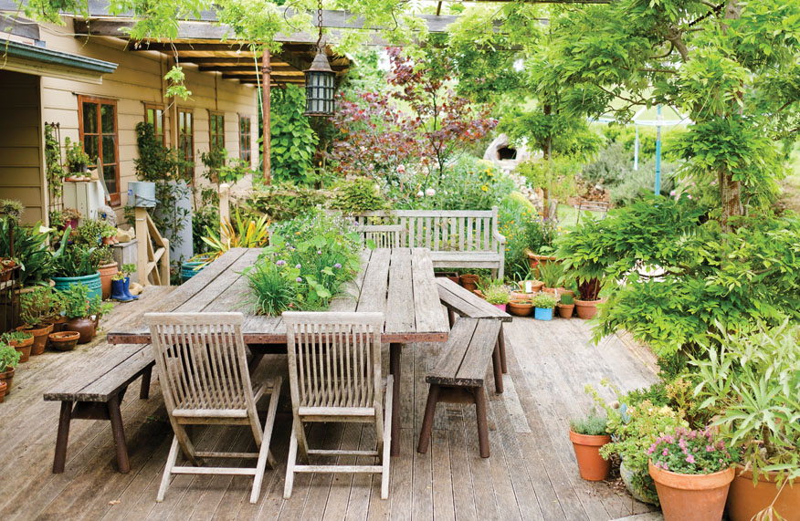 Garden image with hardscaping