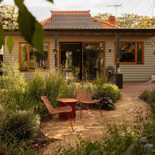 house with naturalistic garden